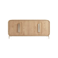 Modern Wooden Sideboard with Sleek Handles and Minimalist Design